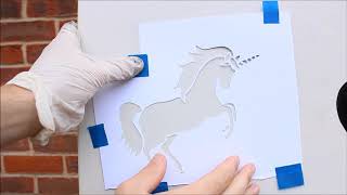 Easy Unicorn Graffiti Stencil