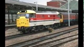 Trains at Crew,Chester and Prestatin 1989