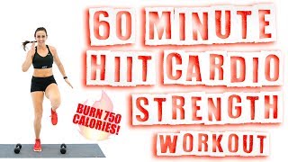60 Minute HIIT Cardio Strength Workout 🔥Burn 750 Calories! 🔥