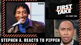 Stephen A. reacts to Scottie Pippen taking a shot at MJ’s ‘flu game’ | First Take