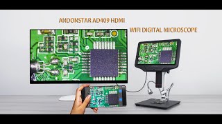 PCB Soldering Tutorial Tool 10.1-inch HDMI Digital Microscope AD409 For DIY Electronics Repairs