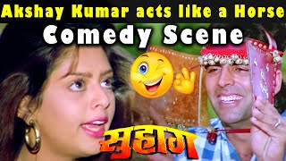 Akshay Kumar acts like a Horse | Comedy Scene from Movie Suhaag