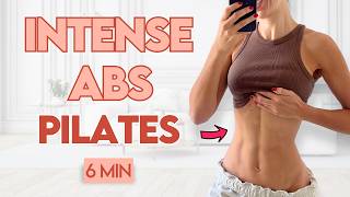 7 Day Intense Abs Challenge (Do This Everyday) | 6 min Pilates Workout