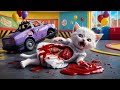 Kitten gets bumped by an electric car🚗🐾#cat #cute #ai #catlover #catvideos #cutecat #aiimages #aicat