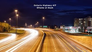 2016/10/01 - Ontario Hwy 417 Ottawa at Dusk