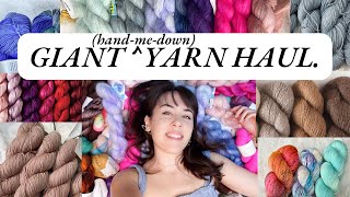 unboxing + stashing a HUGE yarn haul - mohair, silk, alpaca, indie yarns, and (a lot) more