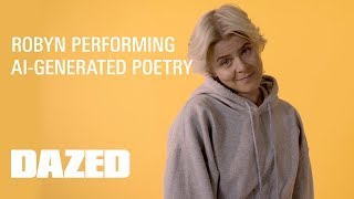 Robyn recites AI-generated poetry