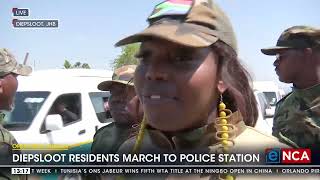 Diepsloot residents and Operation Dudula march to police station