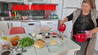 DOĞAL YAŞANTIMIZ KÖYDE SABAH RUTİNİMİZ SOBA ÜSTÜNDE