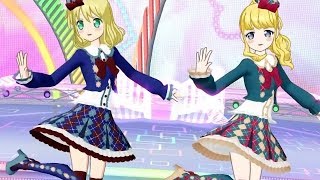 プリパラ ずっトモ！アイドルペアモード「スススス天才スマイル」［アーガイルネイビー＆ビリジアンコーデ］ 2017-10-27 21:11