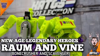 NewAge H29 Raum \u0026 H30 Vine Transformers review | Legends class Bonecrusher and Scavenger