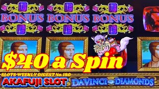 SLOTS WEEKLY DIGEST #180🎰 DAVINCI Diamonds, Pink Diamond Slot Machine Jackpot Handpay 赤富士スロット