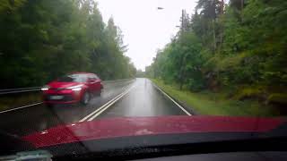 Lexus NX 300h e-CVT - Rainy Kakskerta Tour - ASMR Rain Sounds Indoor Mic 4K