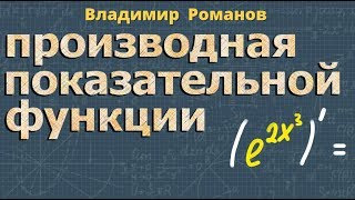 ПРОИЗВОДНАЯ показательной ФУНКЦИИ число e