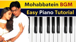 Mohabbatein BGM - With Easy Piano Tutorial
