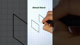 How to draw a simple 3D Cube | #drawing #shorts #satisfyingart #art