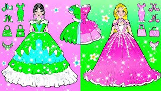 Pink Vs Green Princess Makeup and Dress Up Contest - Barbie Transformation Handmade- Woa Doll Shorts