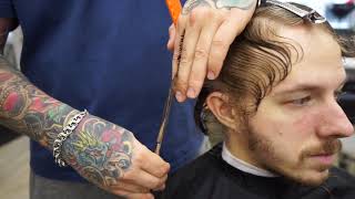 Hair Transformation Men's Hair  Barbershop Haircut Takes His Looks to the Next Level