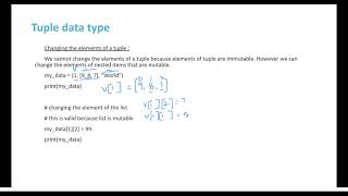 lec 18| Tuple theory concept | Python | Lecture by Janaki
