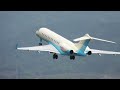 korean air global express succeeds in a go around and landing in a strong wind