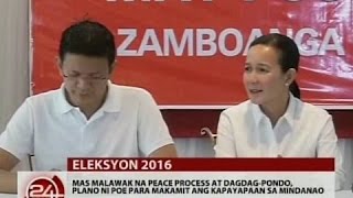 Mas malawak na Peace Process at dagdag-pondo, plano ni Poe para makamit ang kapayapaan sa Mindanao