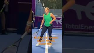 Ostapenko great moves qatar WTA 2022 practice