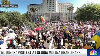 ‘No Kings' rally draws thousands to downtown LA