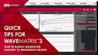 Instron® | WaveMatrix3 | Quick Tips | How to Rapidly Manipulate Datasets to Regenerate Graphs