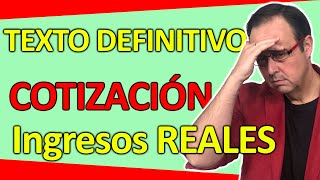 🥵💰 ACUERDO en COTIZACIÓN x "Ingresos Reales", a pocos días del fin del plazo se APROBARÁ la reforma