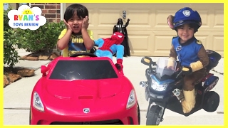 Spiderman Pretend Play Compilation! Steal Eggs Surprise Disney Toys! Kids Power Wheels Ride On Car