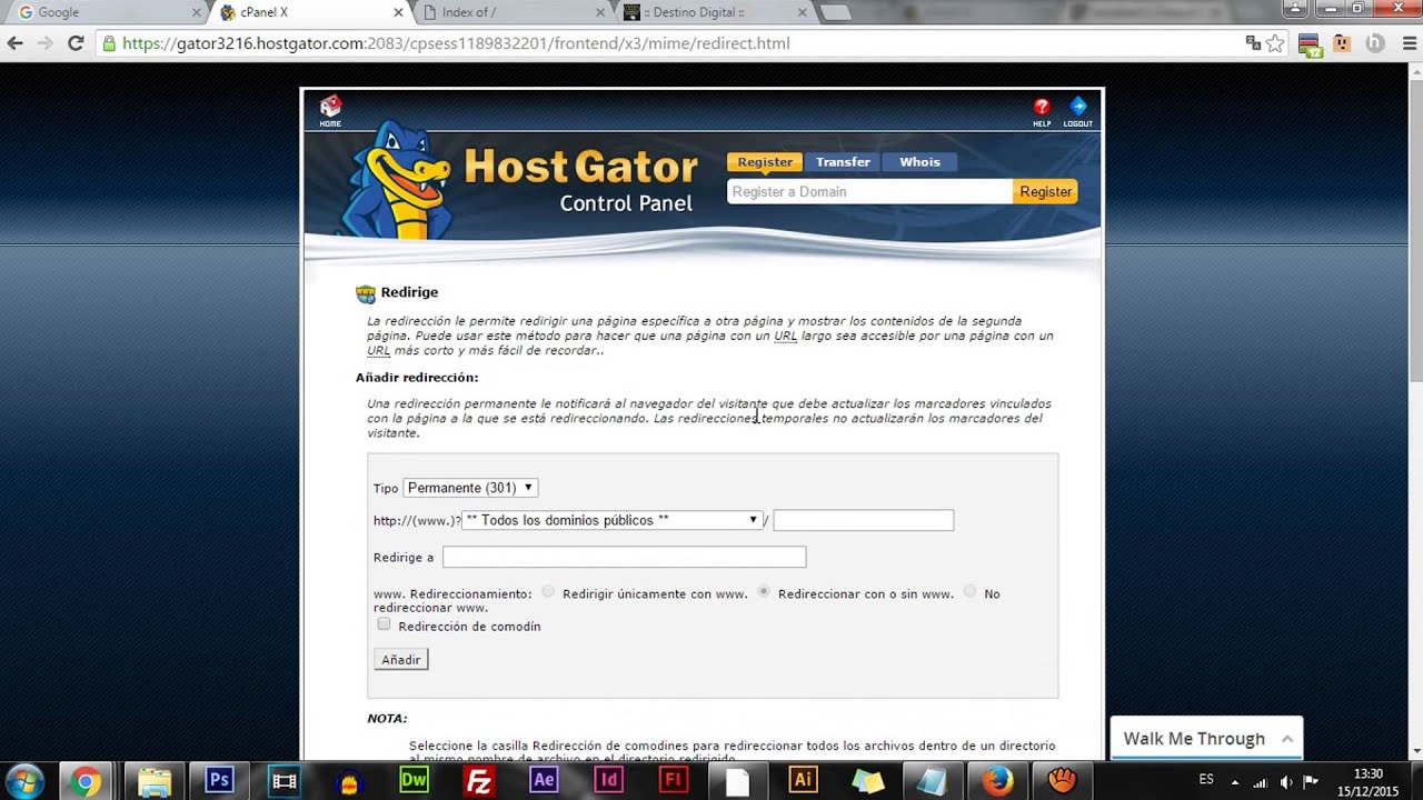 Cómo Redireccionar Un Dominio Alojado En Hostgator - YouTube