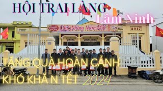 Anh em hội Trai Làng Lâm Ninh thị trấn Quất Lâm tặng quà hoàn cảnh khó khăn tết 2024