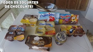 MISTUREI TODOS OS IOGURTES DE CHOCOLATE DO MERCADO E OLHA O QUE VIROU!