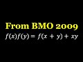 A Functional Equation from British Math Olympiads 2009