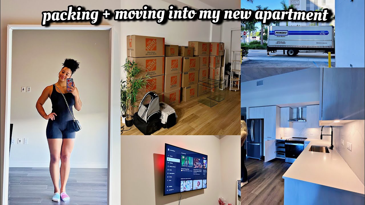 Packing + Moving Vlog: Moving Into My New Apartment (mini Apartment ...