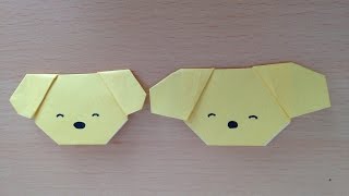 折り紙 犬の顔 簡単な折り方（niceno1）Origami dog face