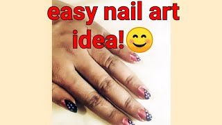 An easy  nail art. ( എളുപ്പത്തിൽ ഒരു നെയിൽ ആർട്ട്‌ ചെയ്താലോ.. )