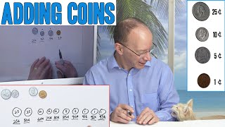 Adding Coins Math Lesson for 1st and 2nd Grade