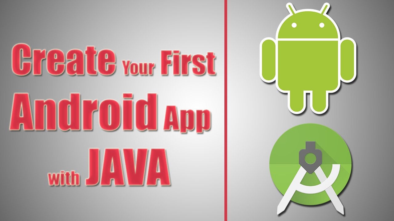 How To Create Your First Android Application With Java - YouTube