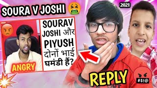 Sourav Joshi Angry Reply To Manoj Dey🤬 | Manoj Dey Controversy With Sourav joshi Piyush joshi gaming