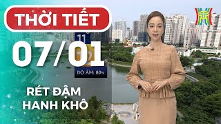 Dự báo thời tiết Hà Nội hôm nay 07/01/2026 | Hà Nội rét đậm, trời hanh khô