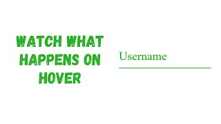 Amazing Input Hover Effects That Impress Users | Pure HTML & CSS!