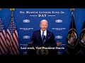 President Biden honors Martin Luther King Jr. Day