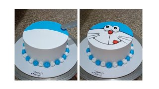 Doremon Face Cake | Very Easy Doremon Cake | How To Make Very Easy Doremon Face Cake | Doremon Cake