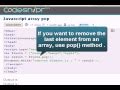 JAVASCRIPT Tutoriral : Javascript array pop