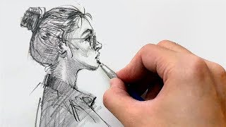 Head in Profile Quick Sketch | Drawing Timelapse #2 by Dylan Choonhachat