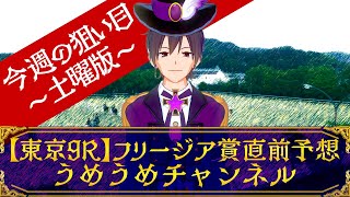 【今週の狙い目】〜土曜版〜　フリージア賞2022 （2/19東京9Ｒ）最終追い切り後の直前予想！ 注目のレースを重賞の時と同じ形式で予想？  調教分析から読み解く！  〜うめうめチャンネル〜