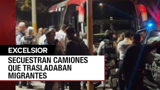 Estudiantes normalistas en Jalisco secuestran camiones con migrantes