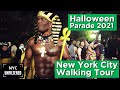 Halloween Parade Night NYC 2021 🔴 (6 Ave / Union Sq) Walking Tour New York 4K