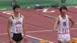 20161022ジュニア陸上男子100m準決勝1組